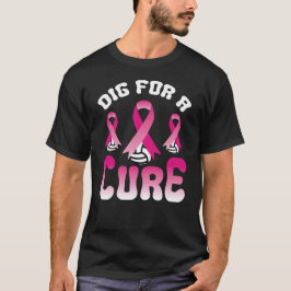 Camiseta Vôlei para uma cura Outubro Conscientização do Cân