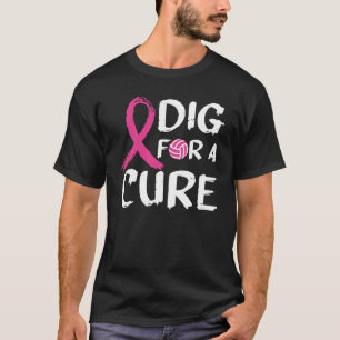 Camiseta Vôlei para uma cura Outubro Conscientização do Cân