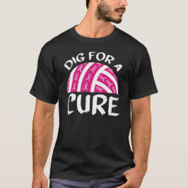 Camiseta Vôlei para uma cura Outubro Conscientização do Cân