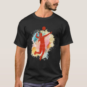 Camiseta Voleibol Colorido Para Garotas Adolescentes Volley