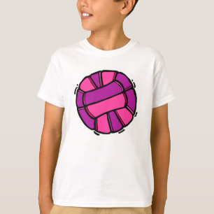 Camiseta Voleibol cor-de-rosa & roxo