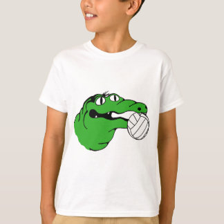 Camiseta VOLEIBOL da engrenagem do jacaré nenhumas palavras