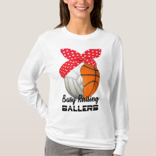 Camiseta Voleibol de basquete de Raising Ballers para Mamãe