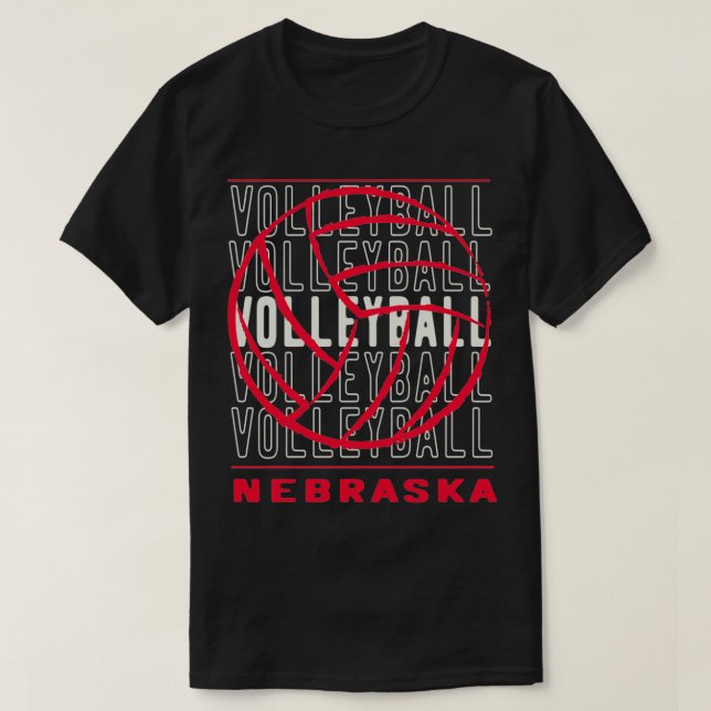 Camiseta Voleibol de Nebraska (Frente do Design)
