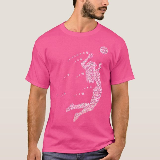 Camiseta Voleibol De Praia Rosa (Frente)