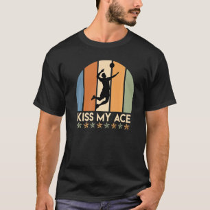 Camiseta Voleibol Dizendo Beija Meu Volleyballer Ace