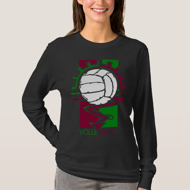 Camiseta Voleibol do vintage (Frente)