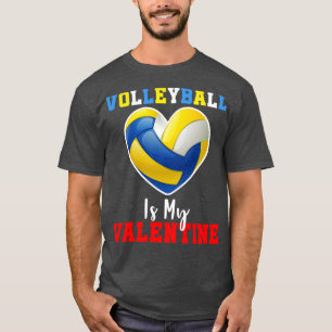 Camiseta Voleibol É Meu Namorados Engraçado Voleibol Feliz