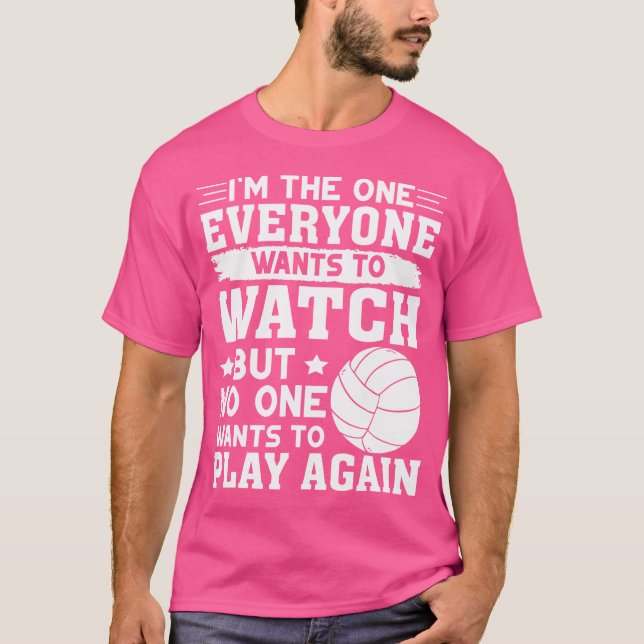 Camiseta Voleibol Engraçado (Frente)