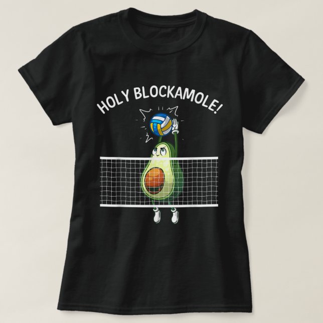 Camiseta Voleibol Engraçado Para Homens Brincadeira Guacamo (Frente do Design)