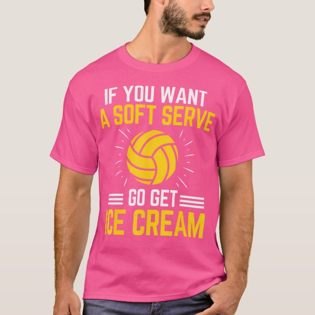 Camiseta Voleibol Engraçado Se Quiser Um Volleyba Mole (Frente)