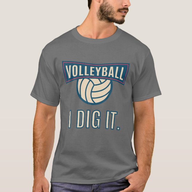 Camiseta Voleibol Eu Entendo Engraçado Voleibol Jogando (Frente)