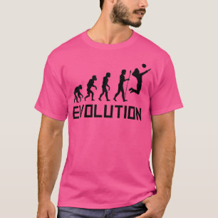 Camiseta Voleibol Evolutivo Engraçado Voleibol