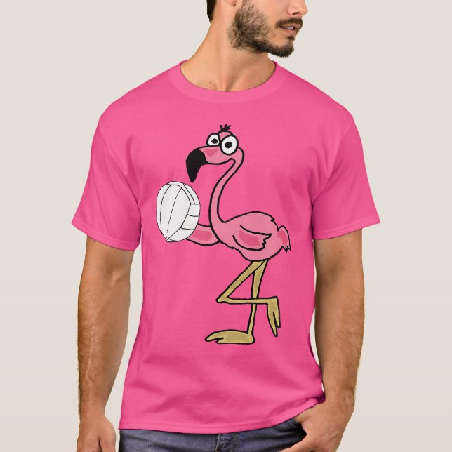 Camiseta Voleibol Flamingo Rosa (Frente)