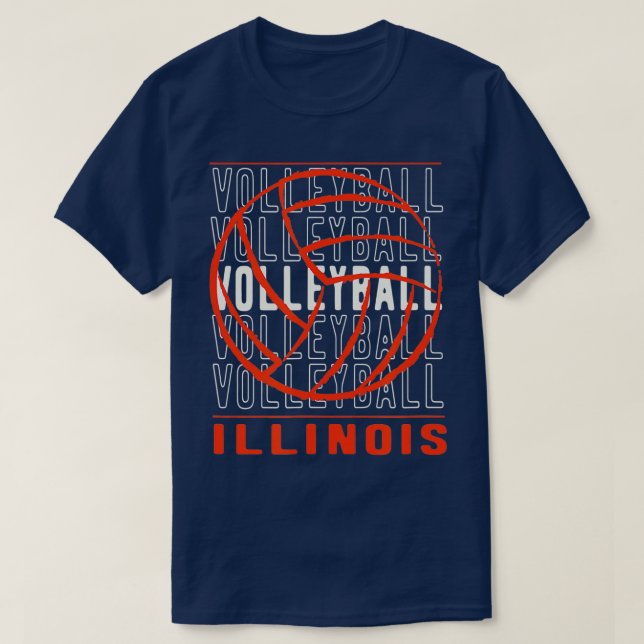 Camiseta Voleibol Illinois (Frente do Design)