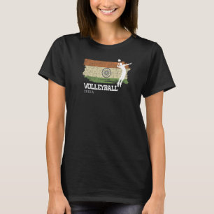 Camiseta Voleibol Índia Bandeira Mulheres de Voleibol