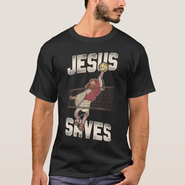 Camiseta Voleibol Jesus salva Jesus (Frente)