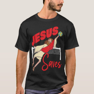 Camiseta Voleibol Jesus salva Jesus cristão