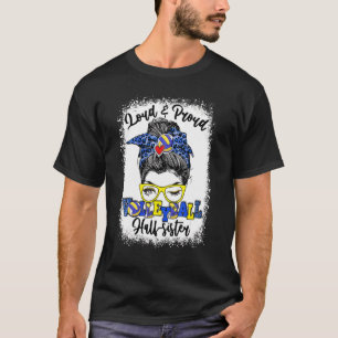 Camiseta Voleibol Louco E Orgulhoso Meia Irmã Mensageira Bl