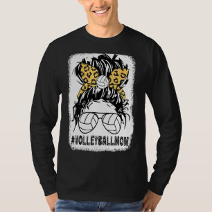 Camiseta Voleibol Mãe Leopardo Má Bola Mamãe Mãe