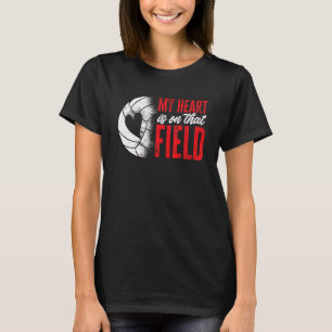 Camiseta Voleibol Meu Coração Está Nesse Campo