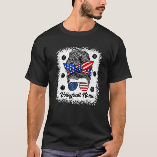 Camiseta Voleibol Nana Messy Bun USA Bandeiras 4º
