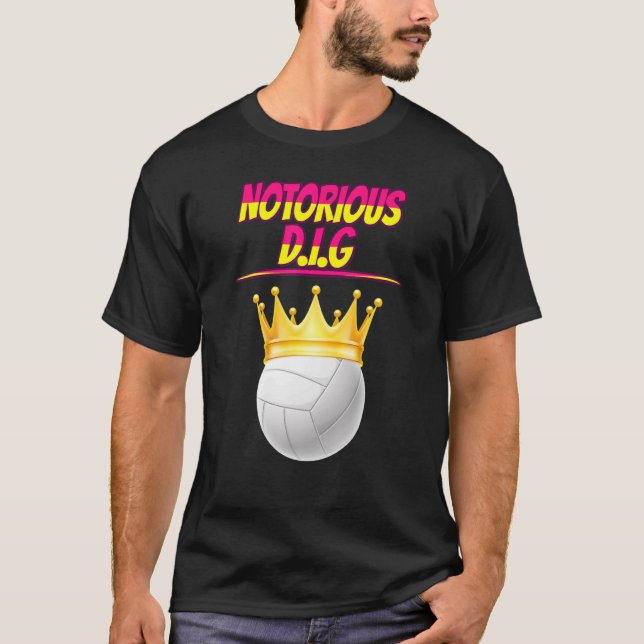 Camiseta Voleibol Notoriamente D I G Citando Sarcástico (Frente)