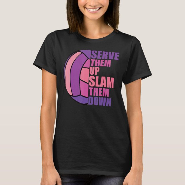 Camiseta Voleibol Os Serve Para Derrubar O Voleibol (Frente)