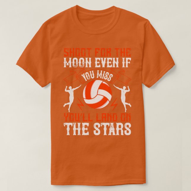 Camiseta Voleibol Para A Lua (Frente do Design)