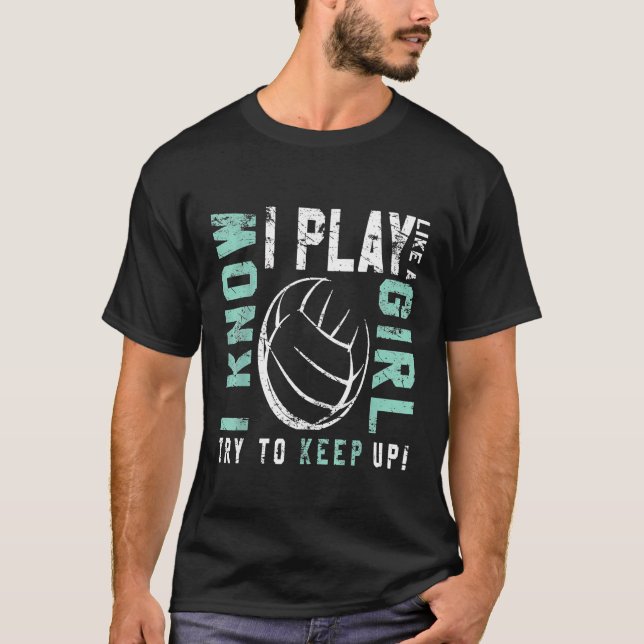 Camiseta Voleibol Para Meninas Adolescentes Jogam Como Uma  (Frente)
