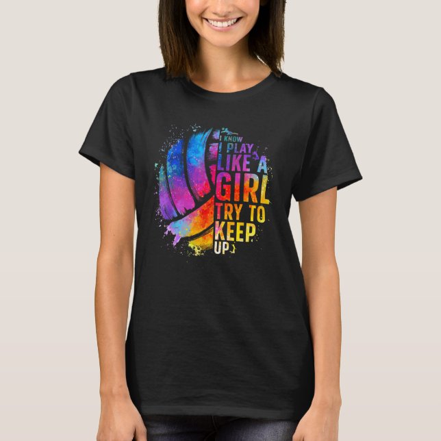 Camiseta Voleibol Para Mulheres Adolescentes Coletivas De V (Frente)