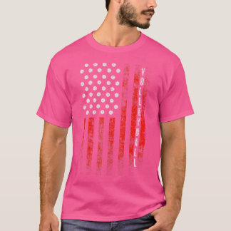 Camiseta Voleibol Patriótico Americano Bandeira Orgulhosa