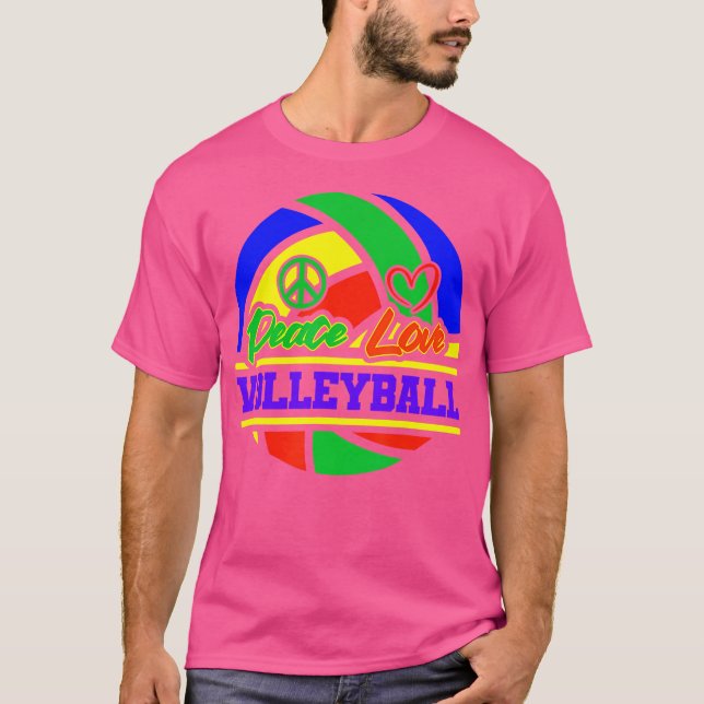 Camiseta Voleibol Peace Love Beach (Frente)