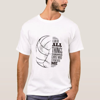 Camiseta Voleibol Posso Fazer Coisas Através De Christian W