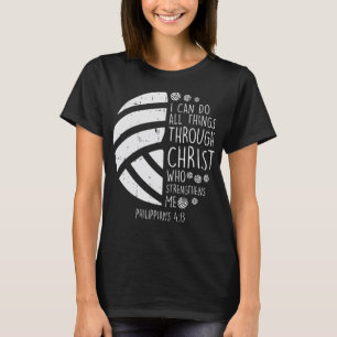 Camiseta Voleibol posso fazer coisas Bíblia Verdade Jesus G