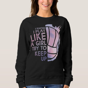 Camiseta Voleibol Que Sei Jogar Como Uma Garota Tentando No