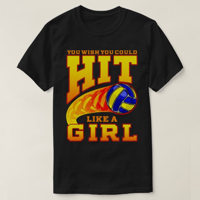 Camiseta Voleibol Que Você Deseja Atingir Como Uma Brincade (Frente do Design)