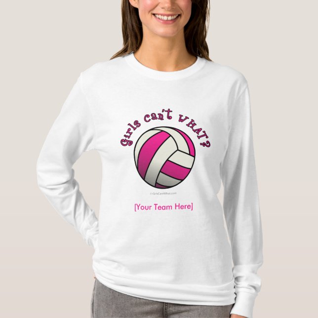 Camiseta Voleibol Rosa (Frente)