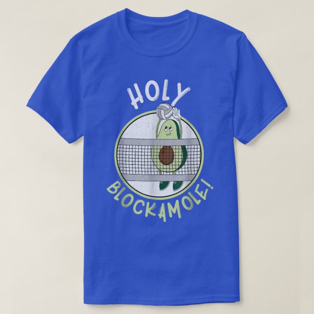 Camiseta Voleibol Sagrado Blockamole Treinando Avocado (Frente do Design)
