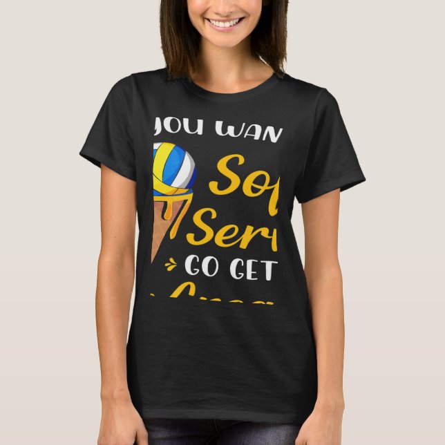 Camiseta Voleibol Se Quiser Um Sorvete Mole (Frente)