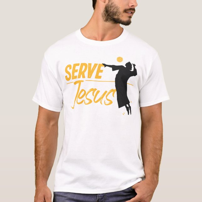 Camiseta Voleibol Serve Jesus Jesus Cristão (Frente)
