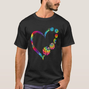 Camiseta Voleibol Tie Dye Rainbow Crianças Adolescentes