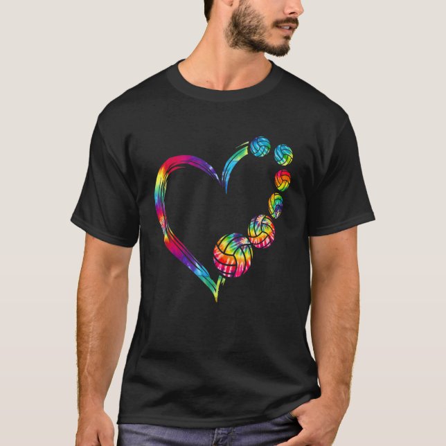 Camiseta Voleibol Tie Dye Rainbow Crianças Adolescentes (Frente)