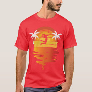 Camiseta Voleibole retro pôr do sol 70s retrô Volei f