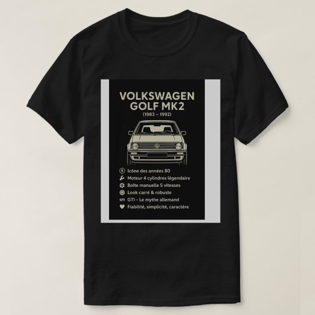 Camiseta volkswagen mk2 (Frente do Design)