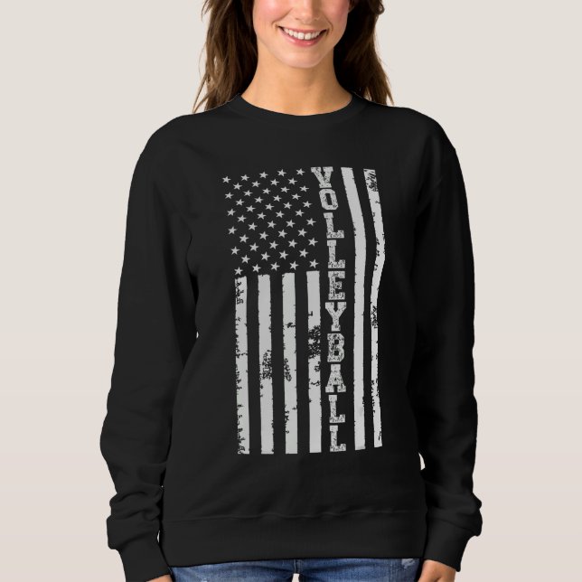 Camiseta Volleyball American Flag Men Women Kids Merica USA (Frente)