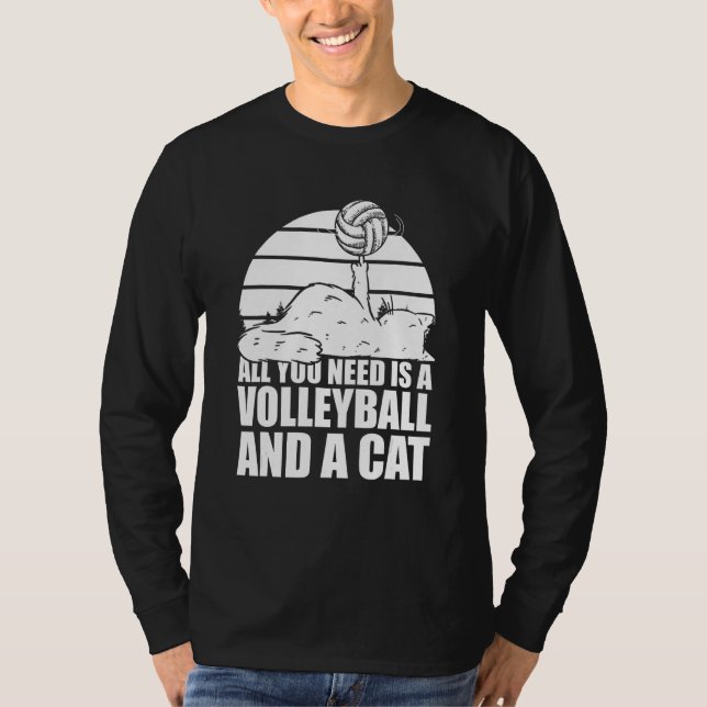 Camiseta Volleyball Cats  Beach Vball Volleyball Cat (Frente)