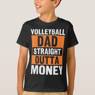 Camiseta Volleyball Dad Straight Outta Money Funny Srts Par