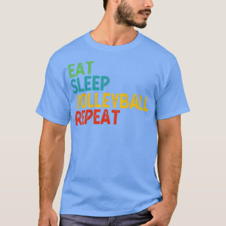 Camiseta VOLLEYBALL DE SONO COMEÇA A REPETIR Vintagem engra