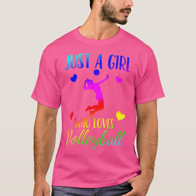Camiseta Volleyball Just A Girl Who Loves Volleyball (Frente)